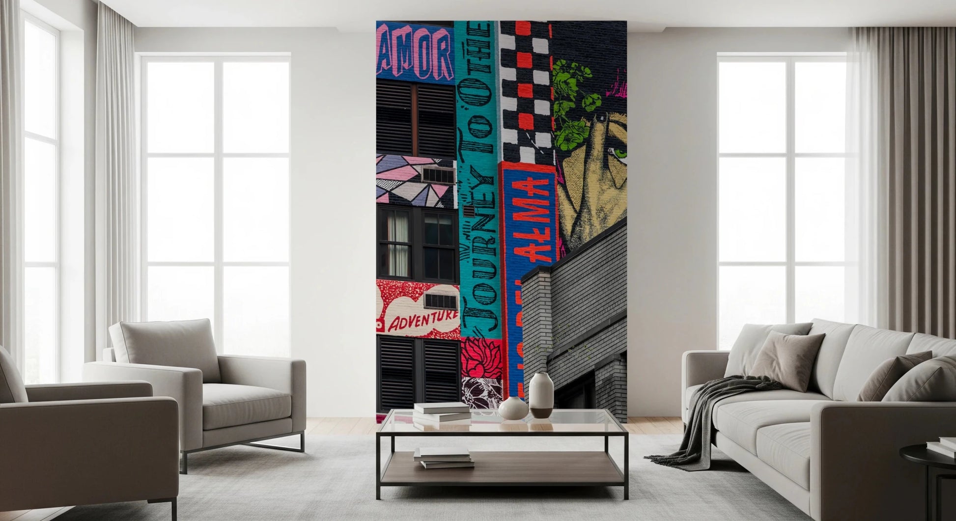 New York Graffiti Wall Mural