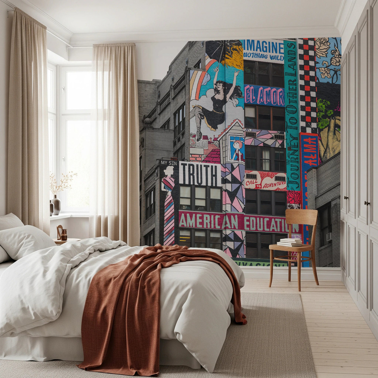 New York Graffiti Wall Mural