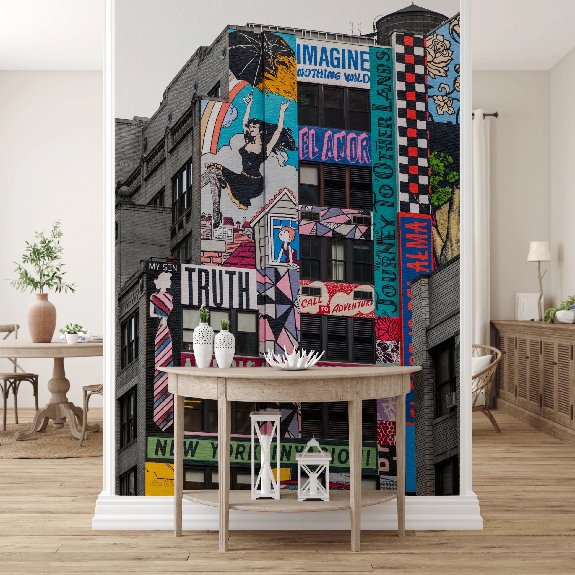 New York Graffiti Wall Mural