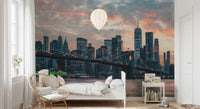 New York In The Evening Wall Mural