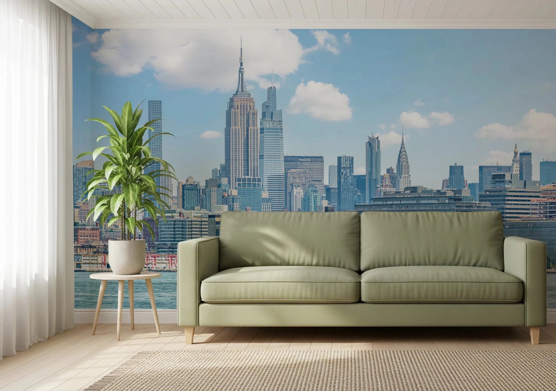 Premium wallpaper for walls depicts the glowing lights and energetic atmosphere of a New York night in high definition.