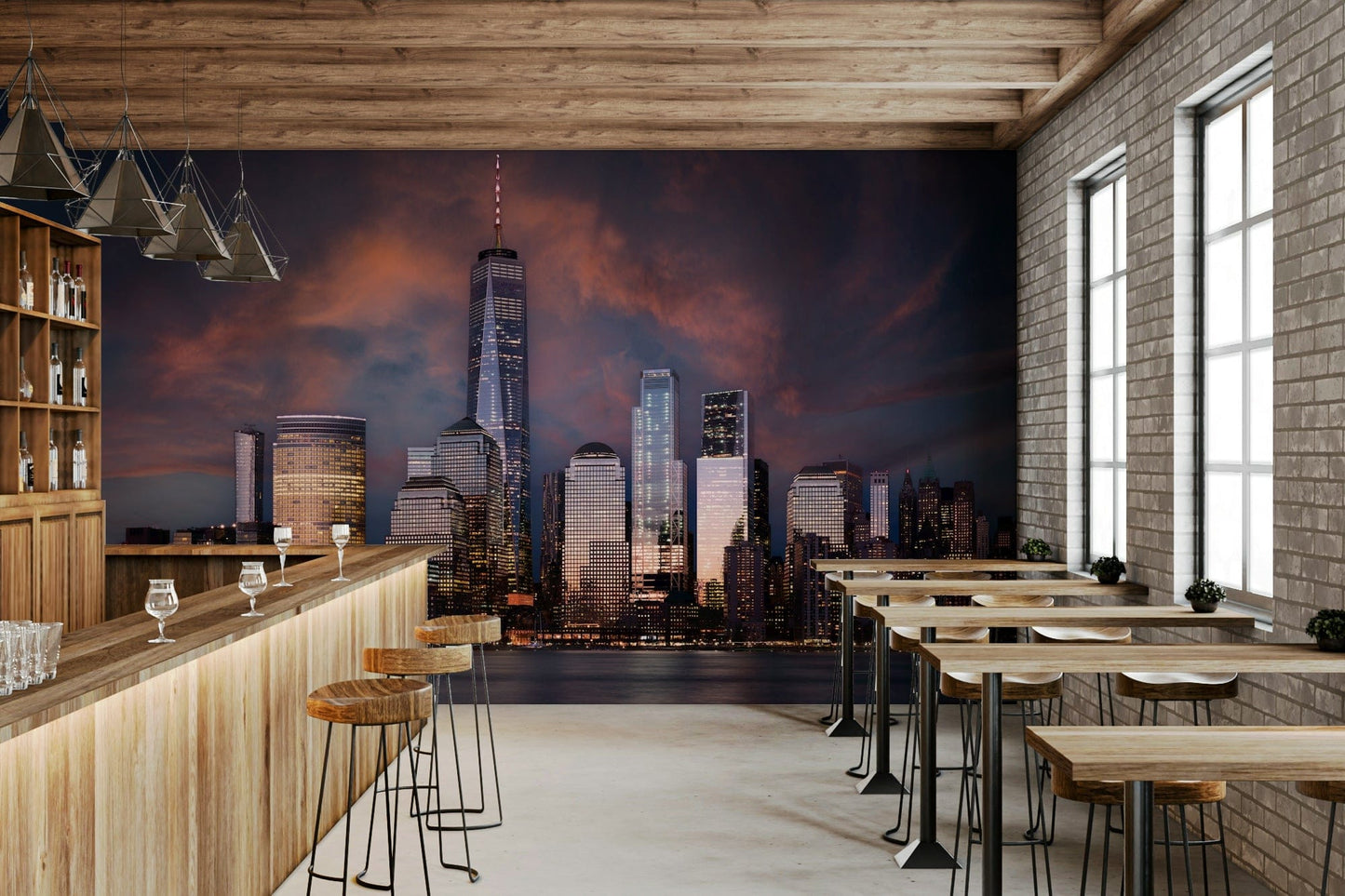 New York Twilight Wall Mural -2258614