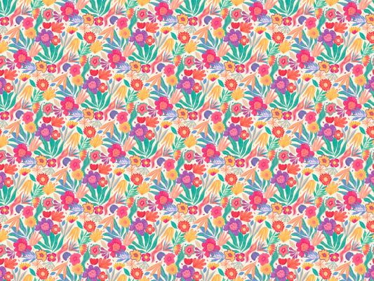 Exotic Blooms Wallpaper Mural