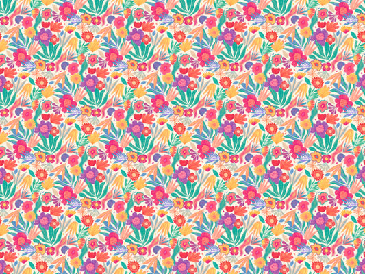 Exotic Blooms Wallpaper Mural