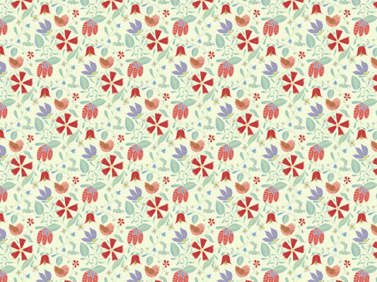 Folksy Birds Wallpaper