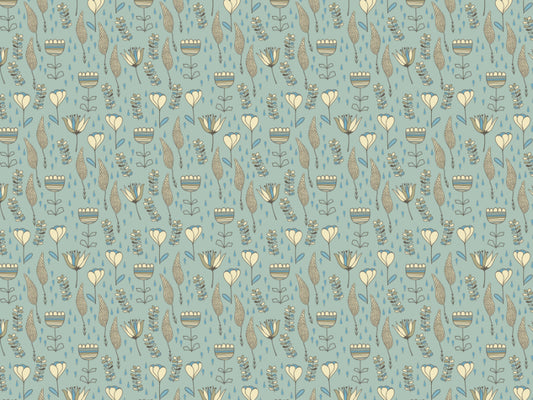 Naive Blooms Wallpaper