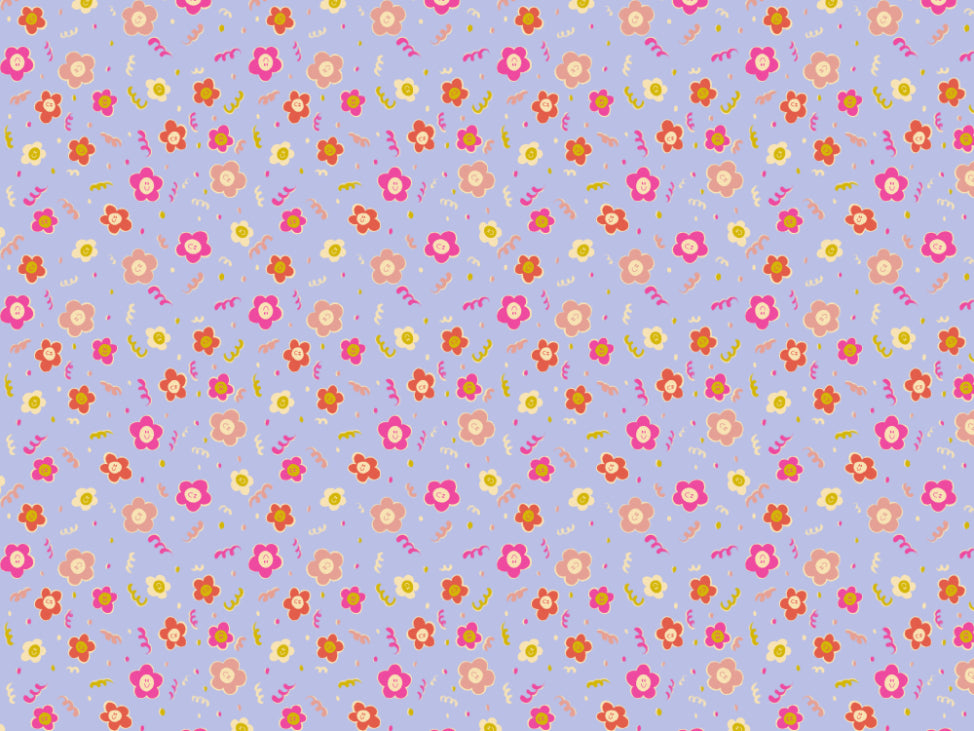 Smiley Blooms Wallpaper in your room — zoomed