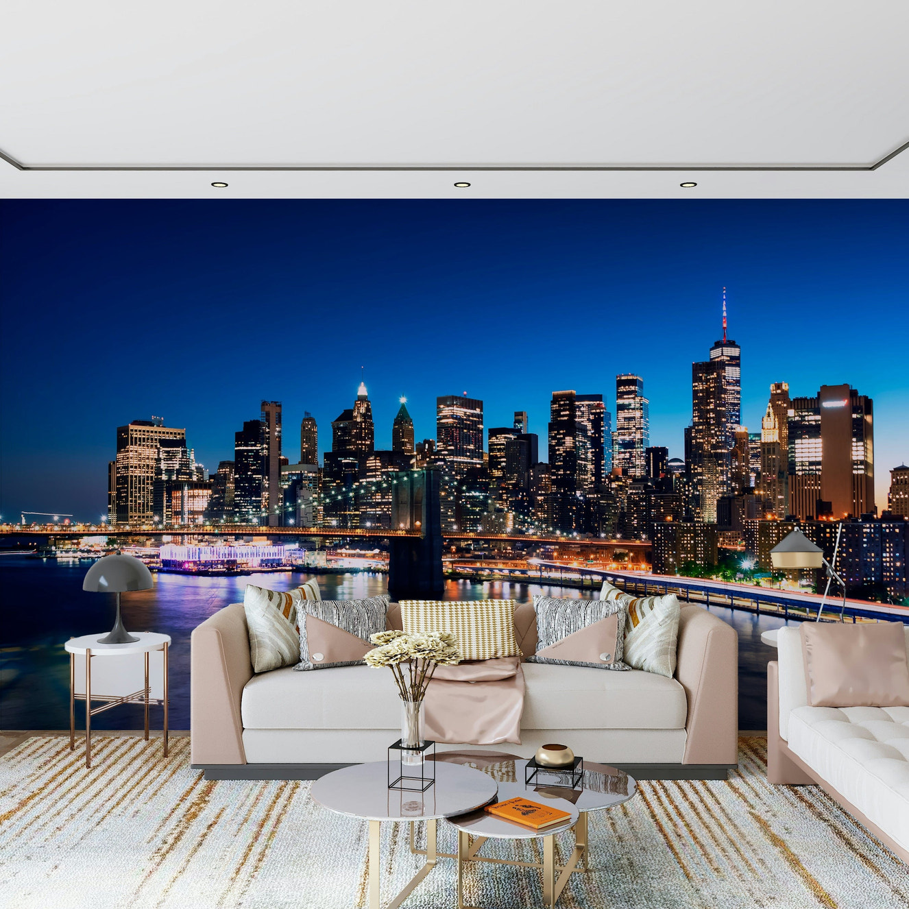 Night Metropolis Wall Mural