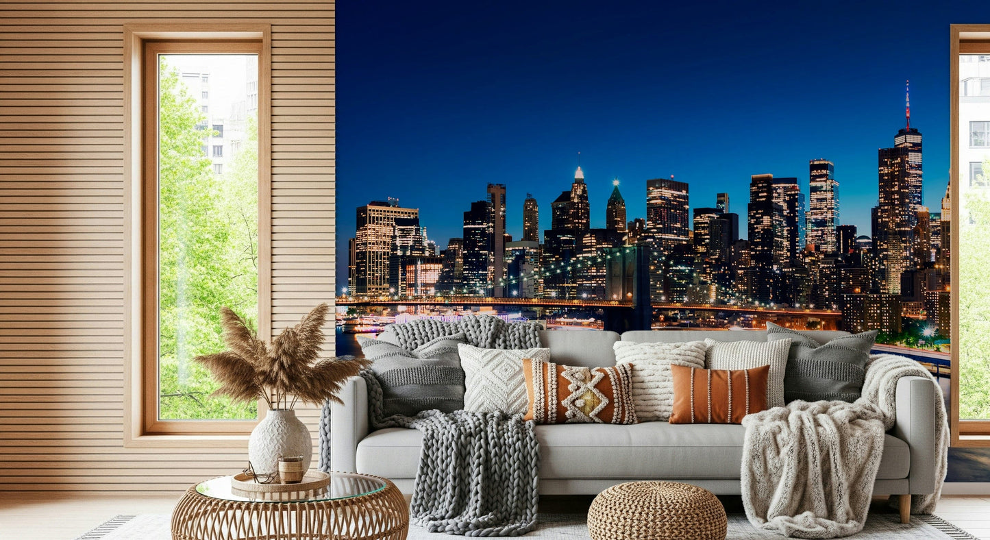 Night Metropolis Wall Mural