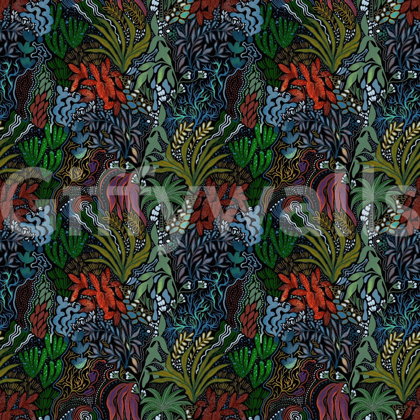 A calming magical bloom wallpaper mural that defines a space.

