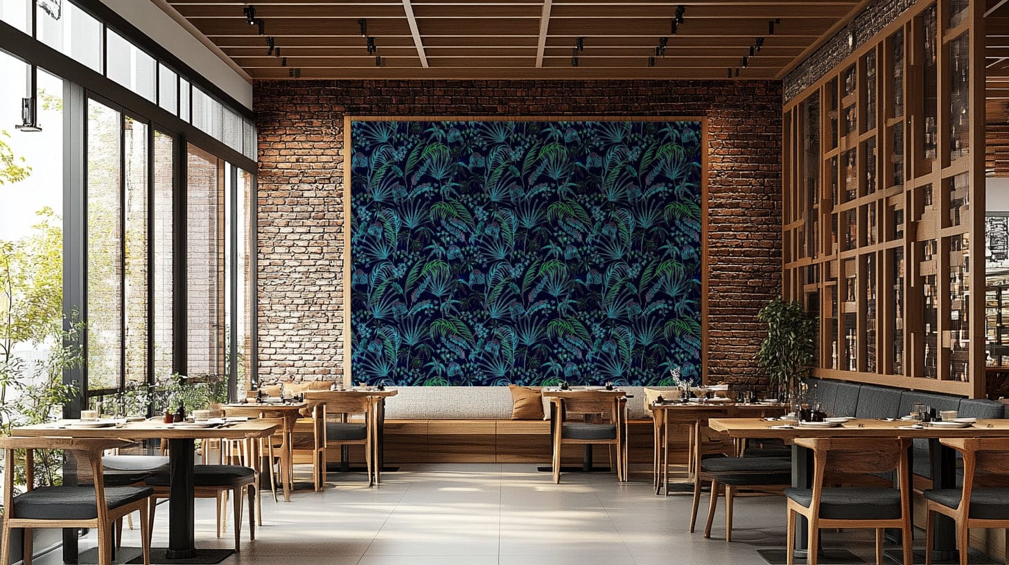 Hand Painted Night Plants dark plant decor

