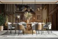 Historic buildings lining the street
