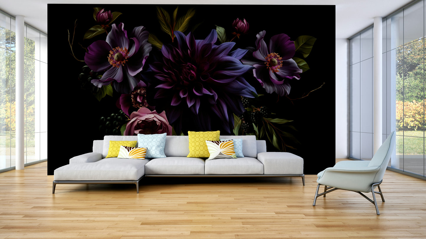 Tranquil garden mural for walls

