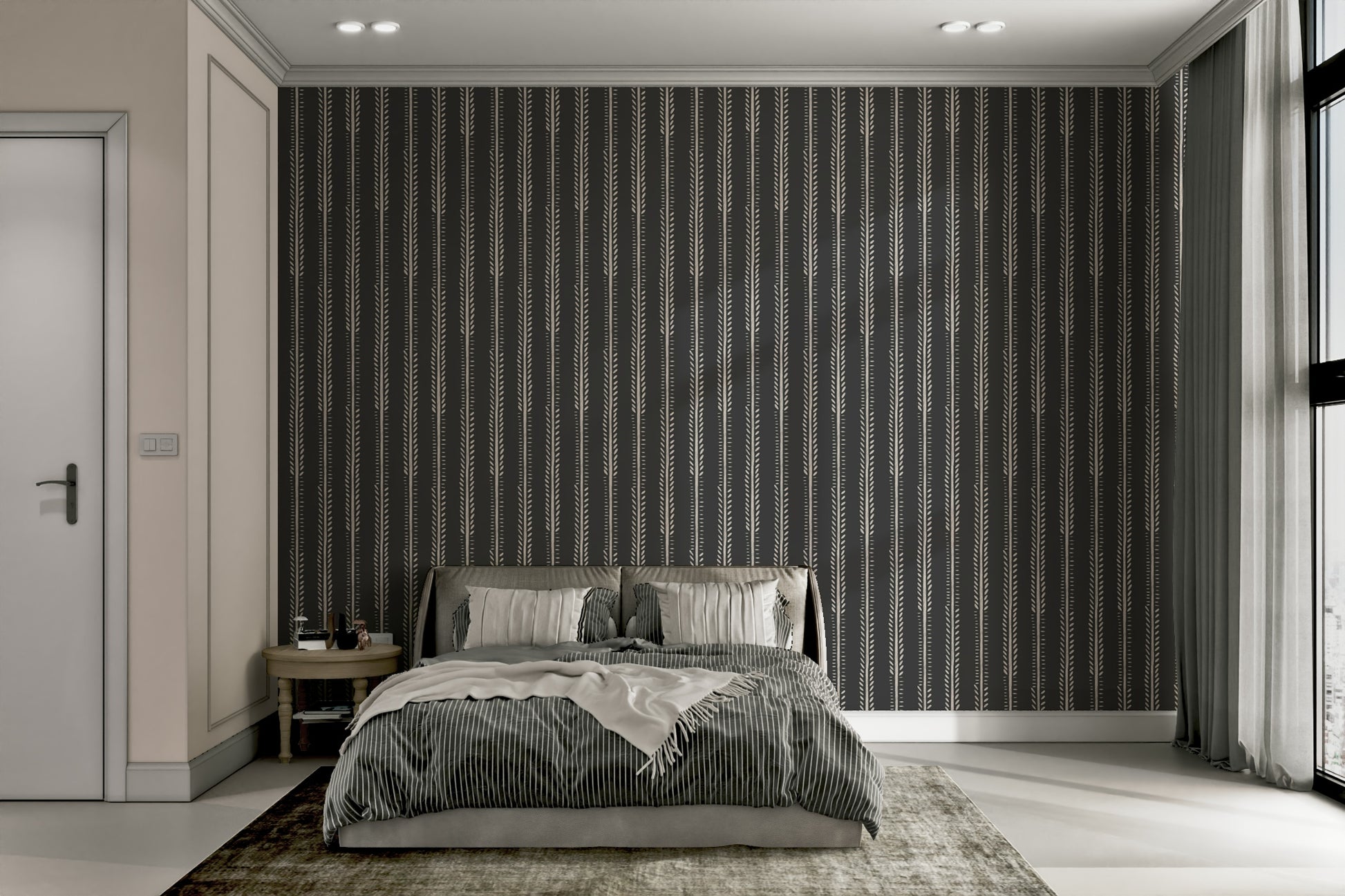 Vertical stripes in twilight-inspired color palette

