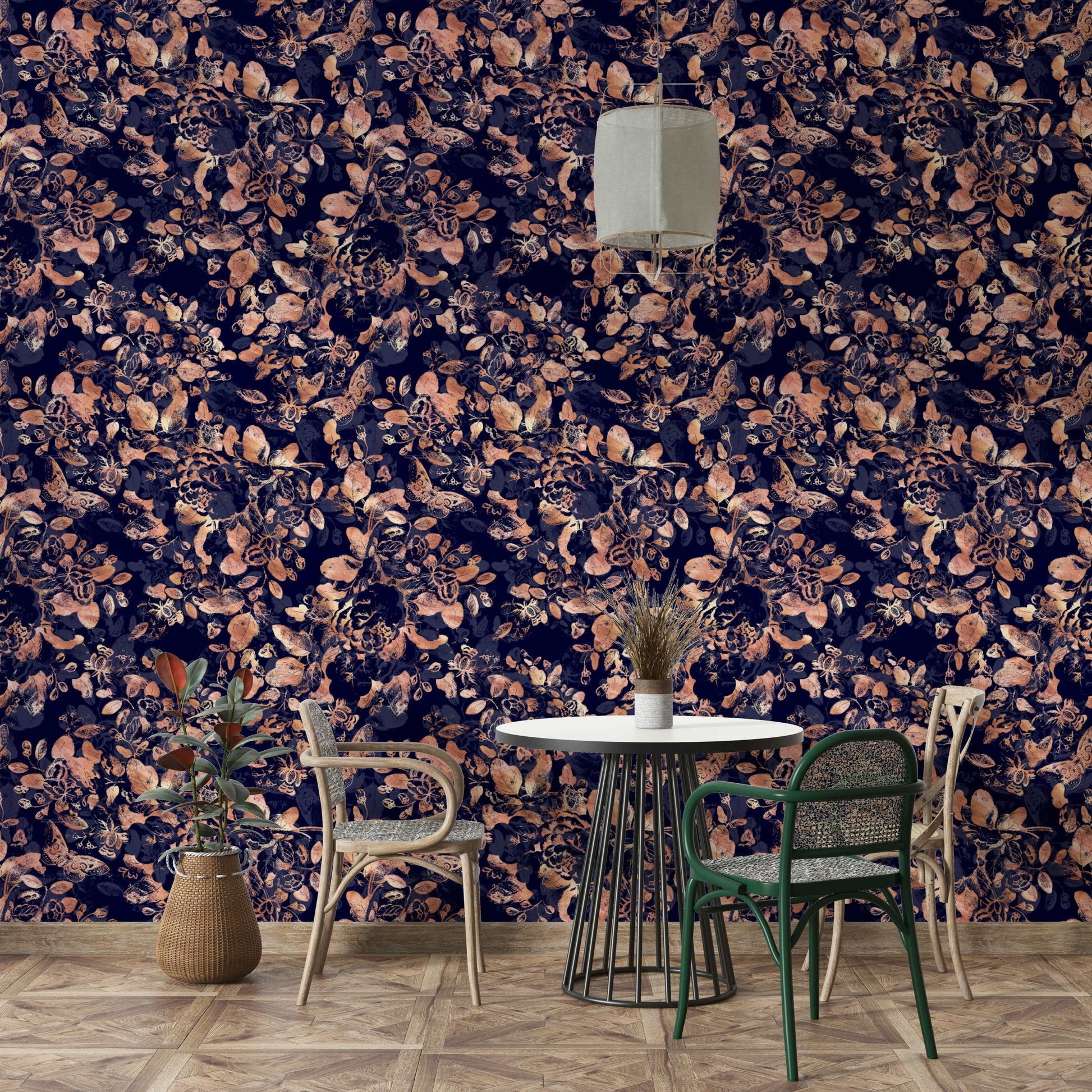 The overall mood is one of quiet drama and elegance.
