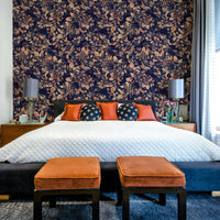 The mural is created for an entire wall, providing a unique backdrop.
