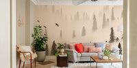 Northern Forest Sepia Wallpaper – Neutral Toned Wallpaper