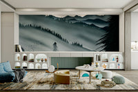 Northern Land Wallpaper – Birds Flying Illustration
