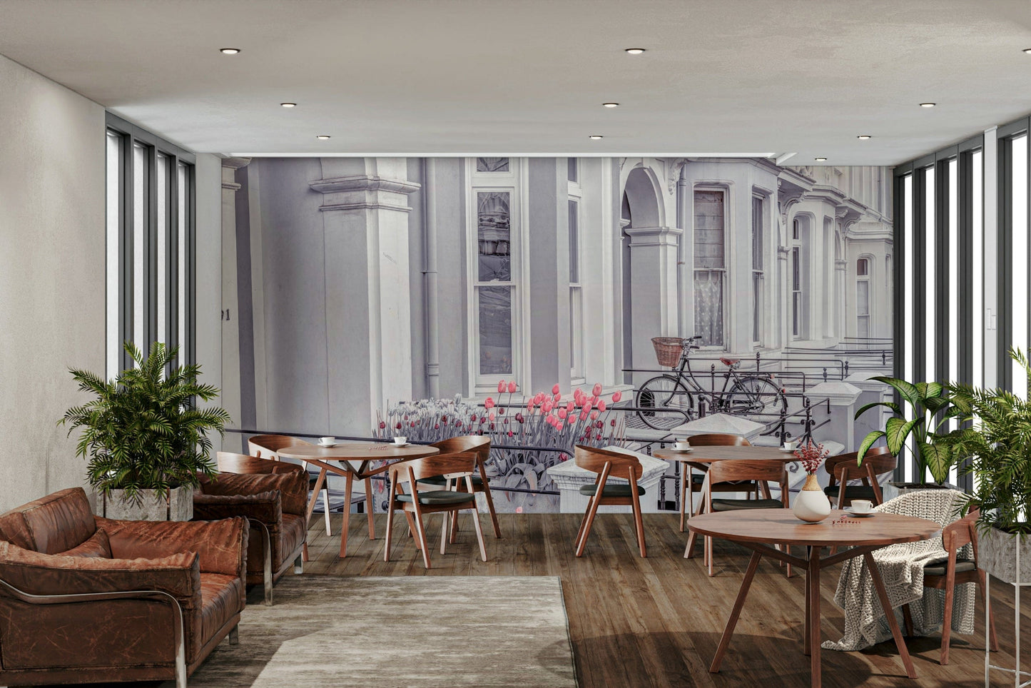 English Houses Facade Wall Mural