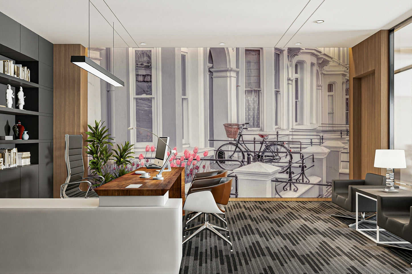 English Houses Facade Wall Mural