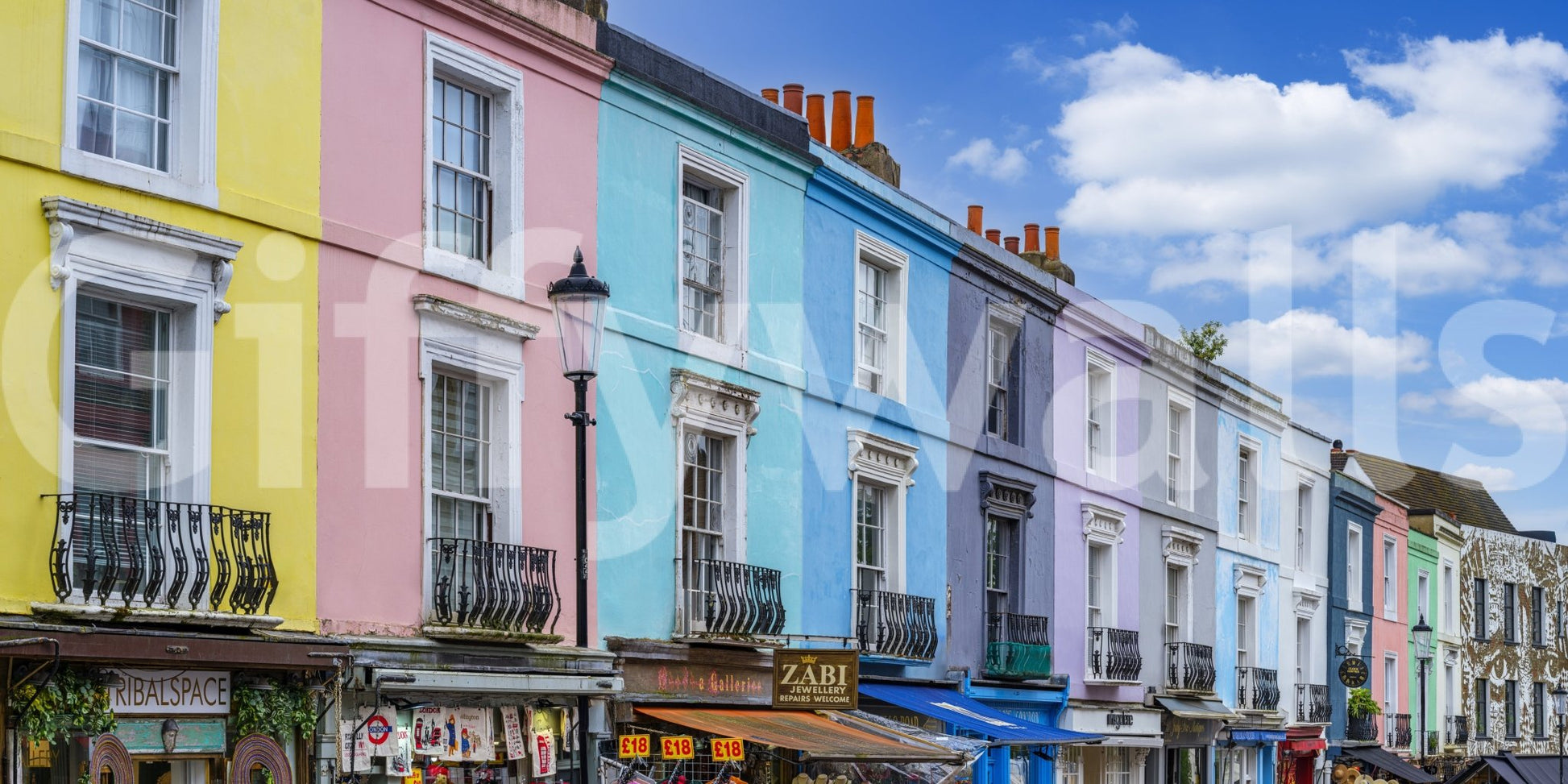 Notting Hill mural for a bedroom.

