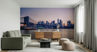 NYC Bridge at Dusk Wall Mural
