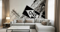 NYC Streetscape Wall Mural – Detailed mural showcasing streets, buildings, and urban charm of New York City.