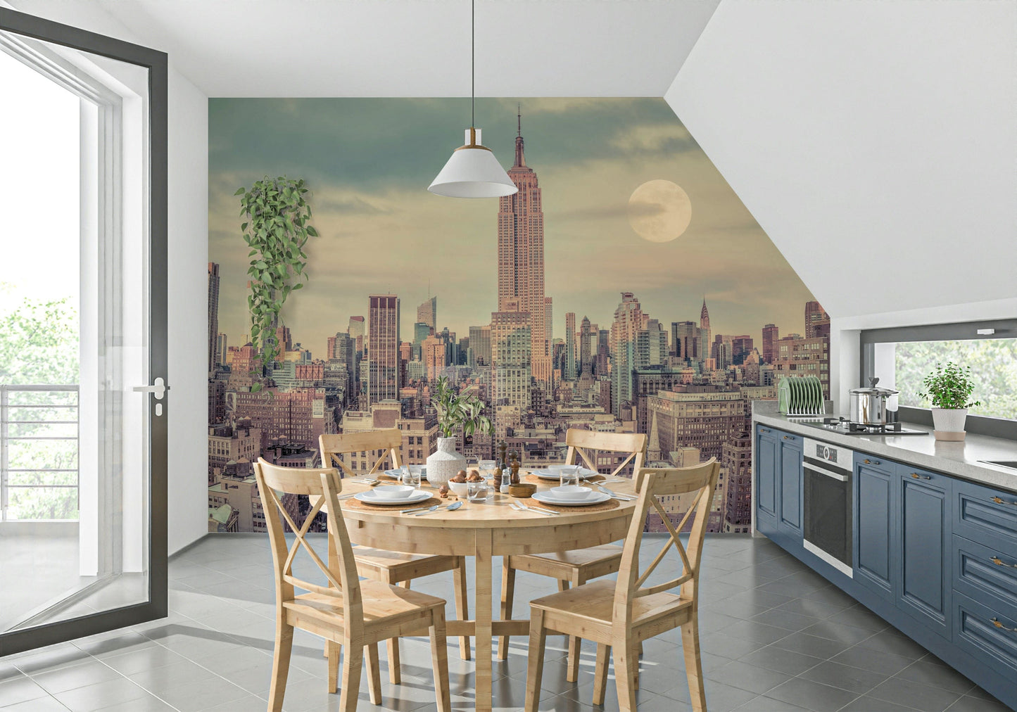 Vintage Manhattan Skyline product showcasing classic New York architecture.