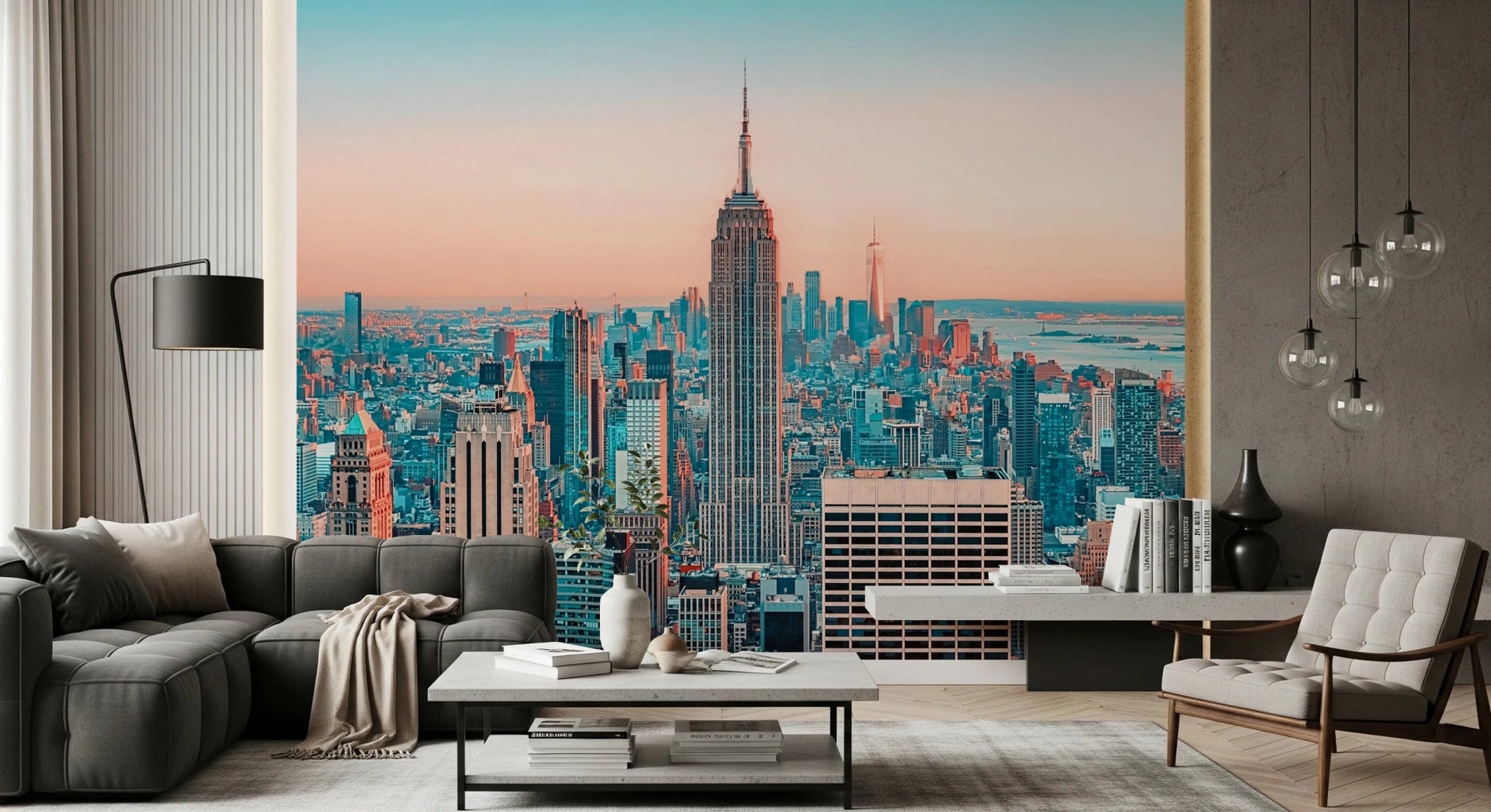 NYC Sunrise Skyline Wall Mural