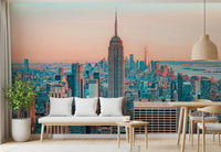 NYC Sunrise Skyline Wall Mural