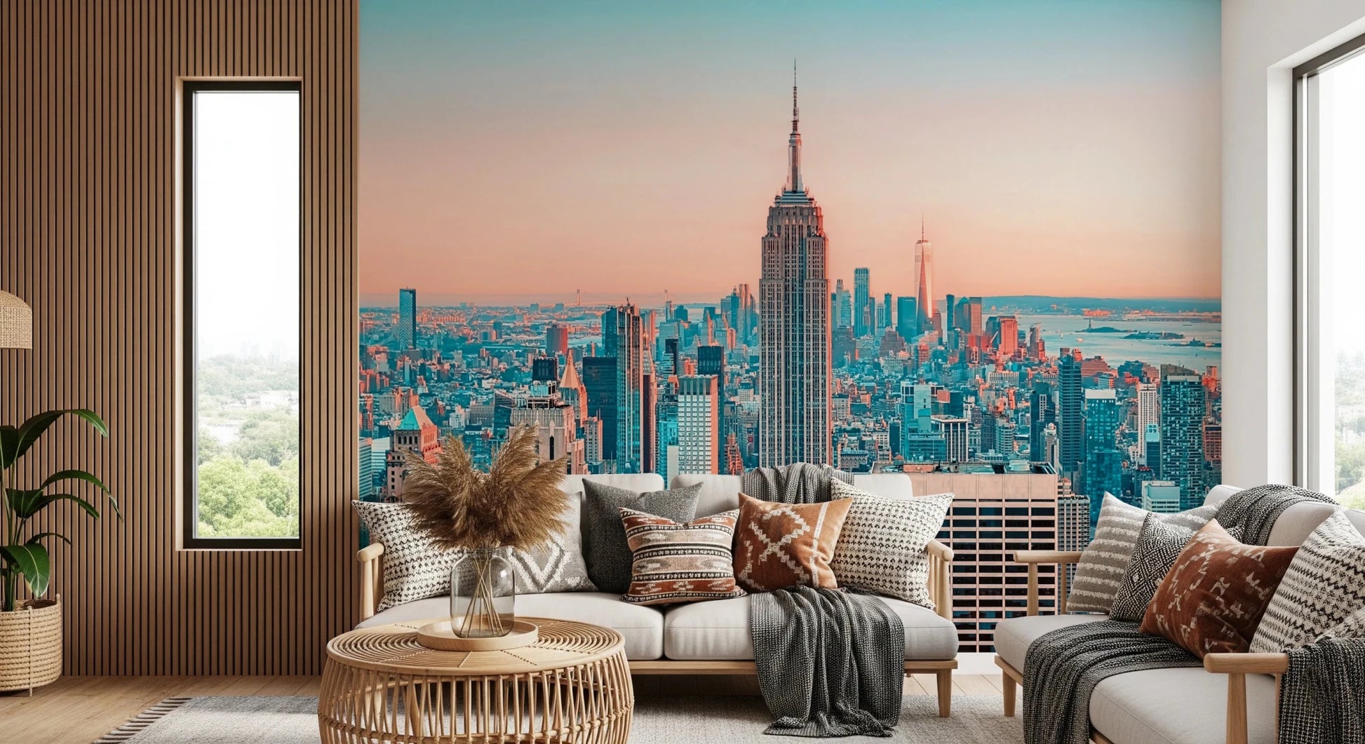 NYC Sunrise Skyline Wall Mural