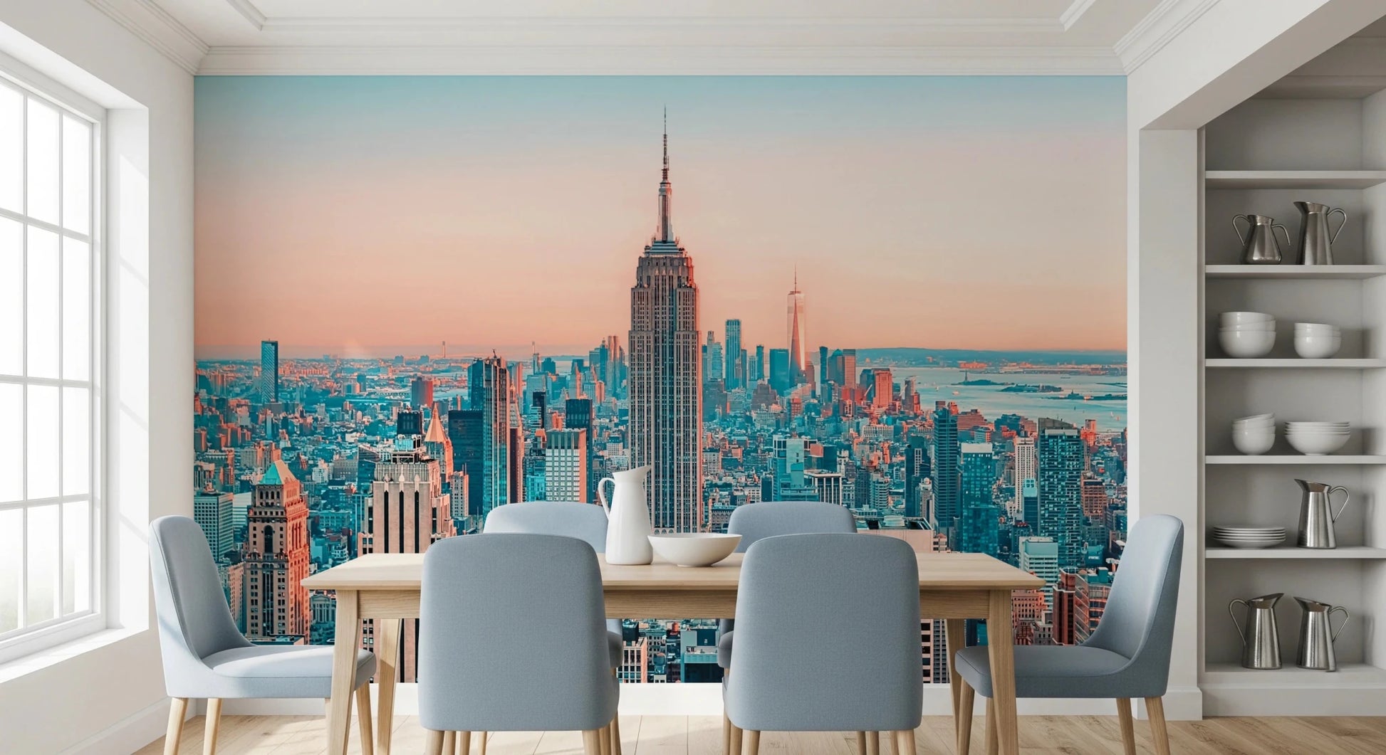 NYC Sunrise Skyline Wall Mural