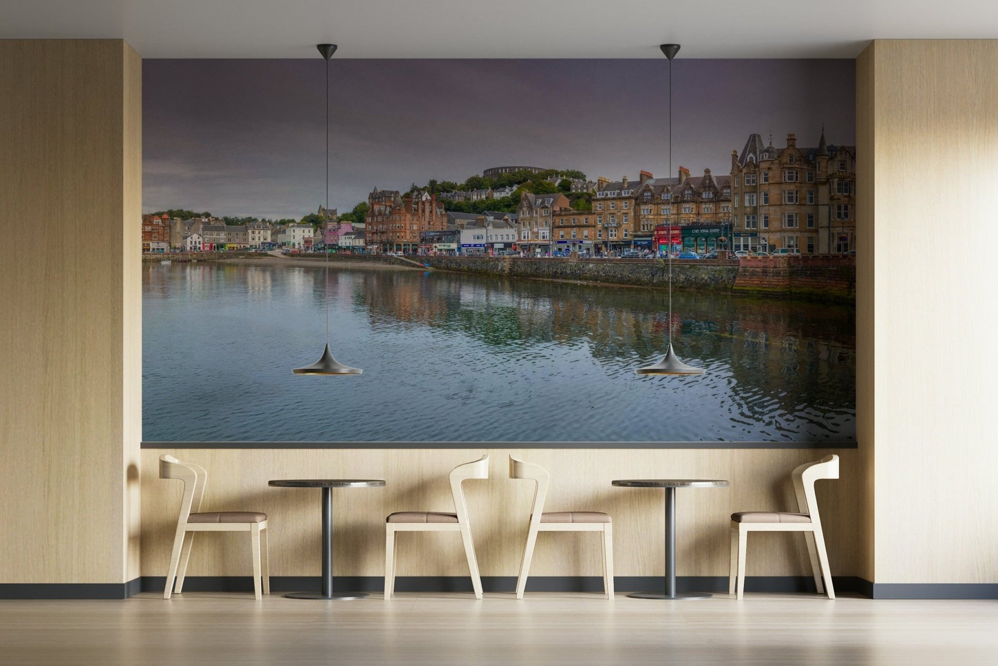 serene scottish coastal scene wallpaper

