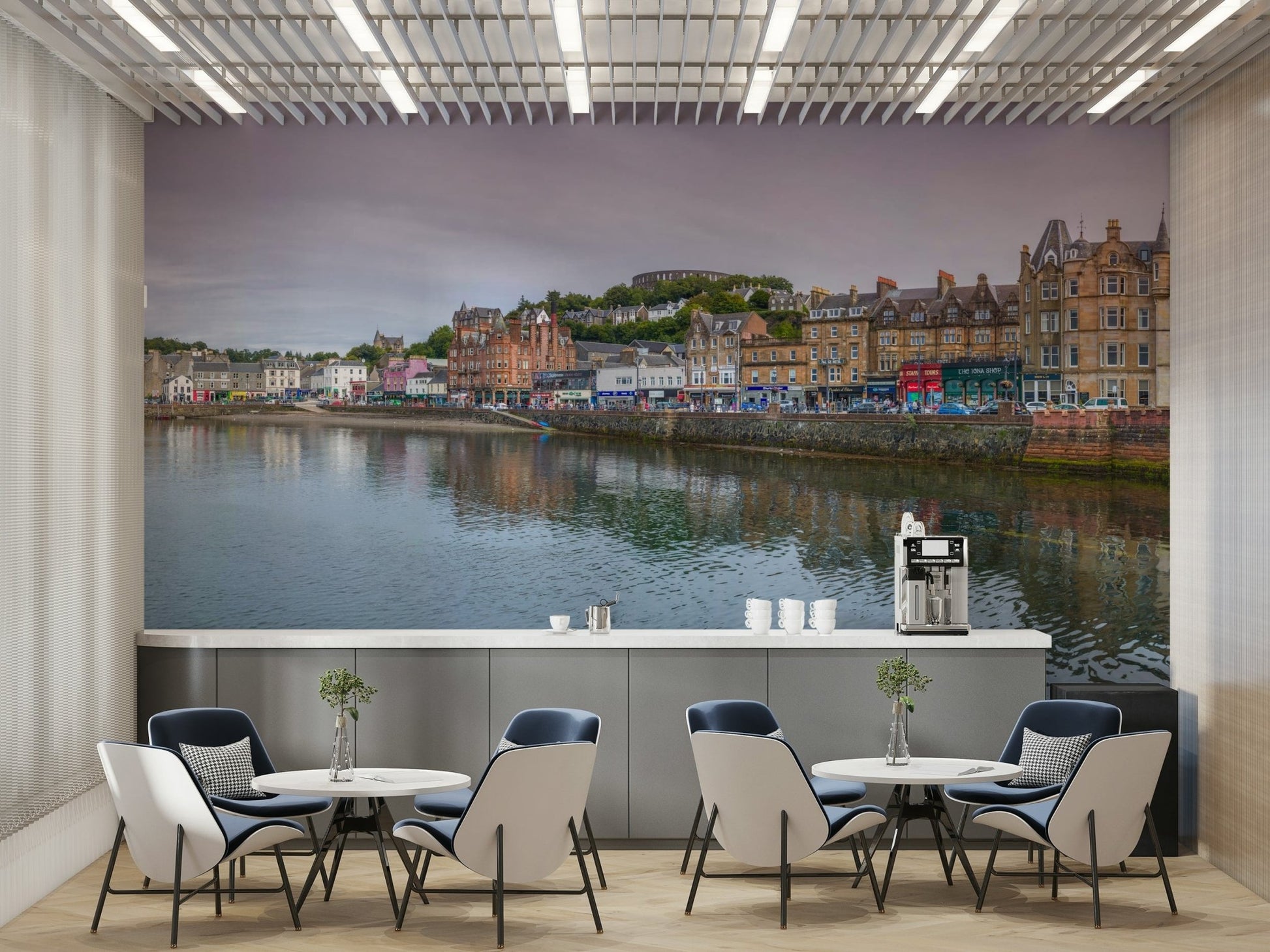 scenic european town wall decor

