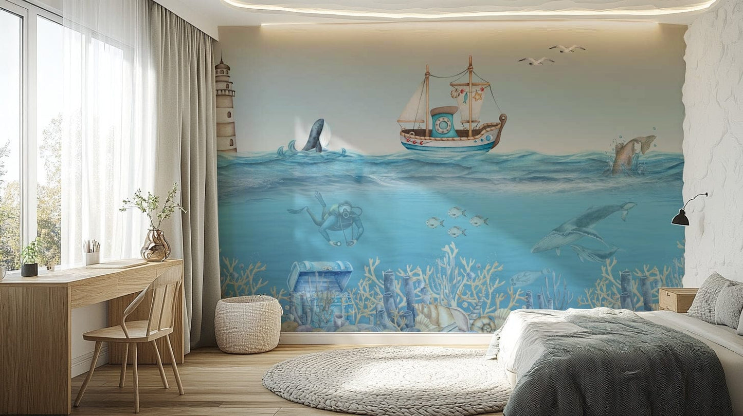 The style is soft and artistic, like a watercolor painting.

