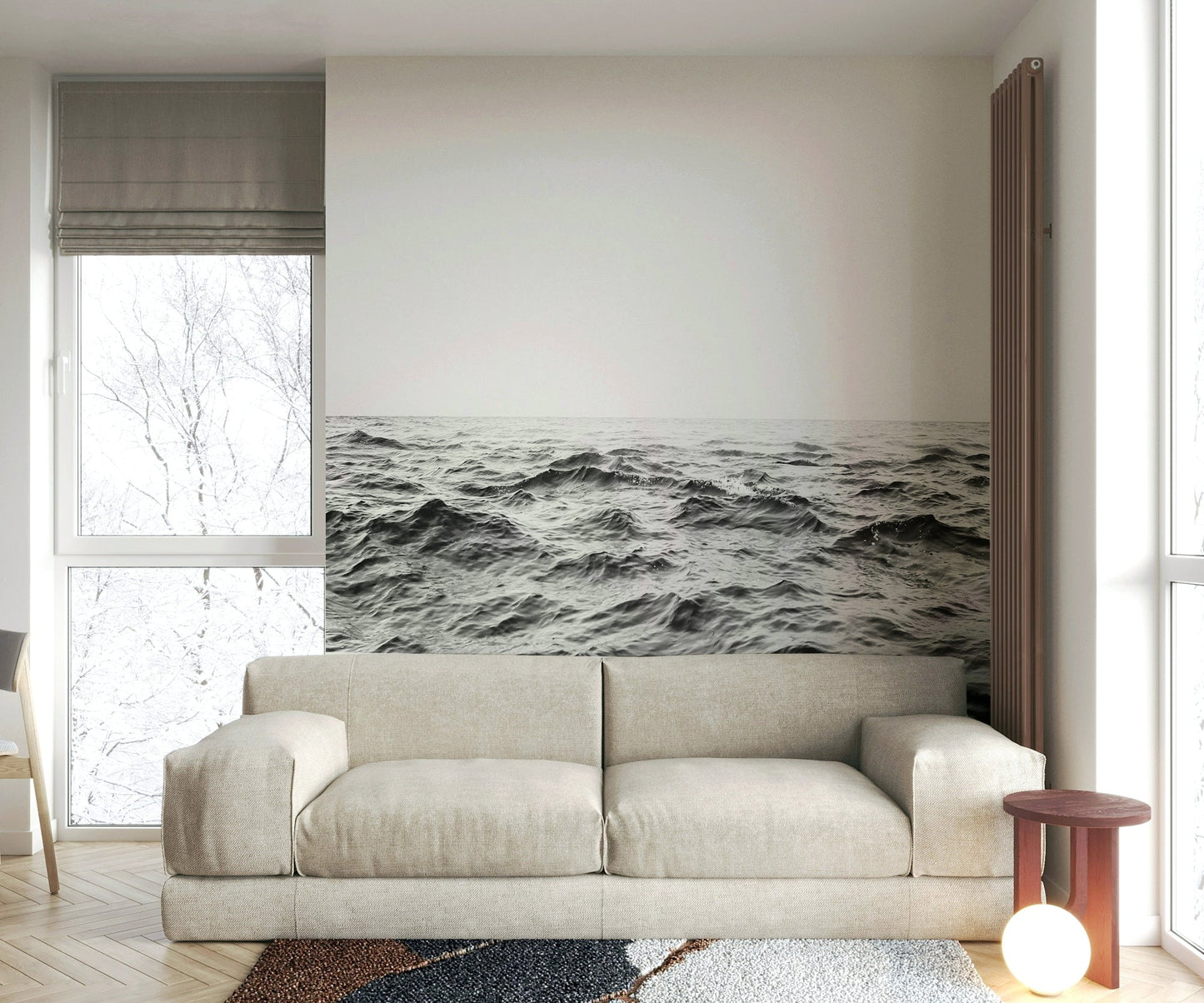 High-resolution image of the ocean floor.

