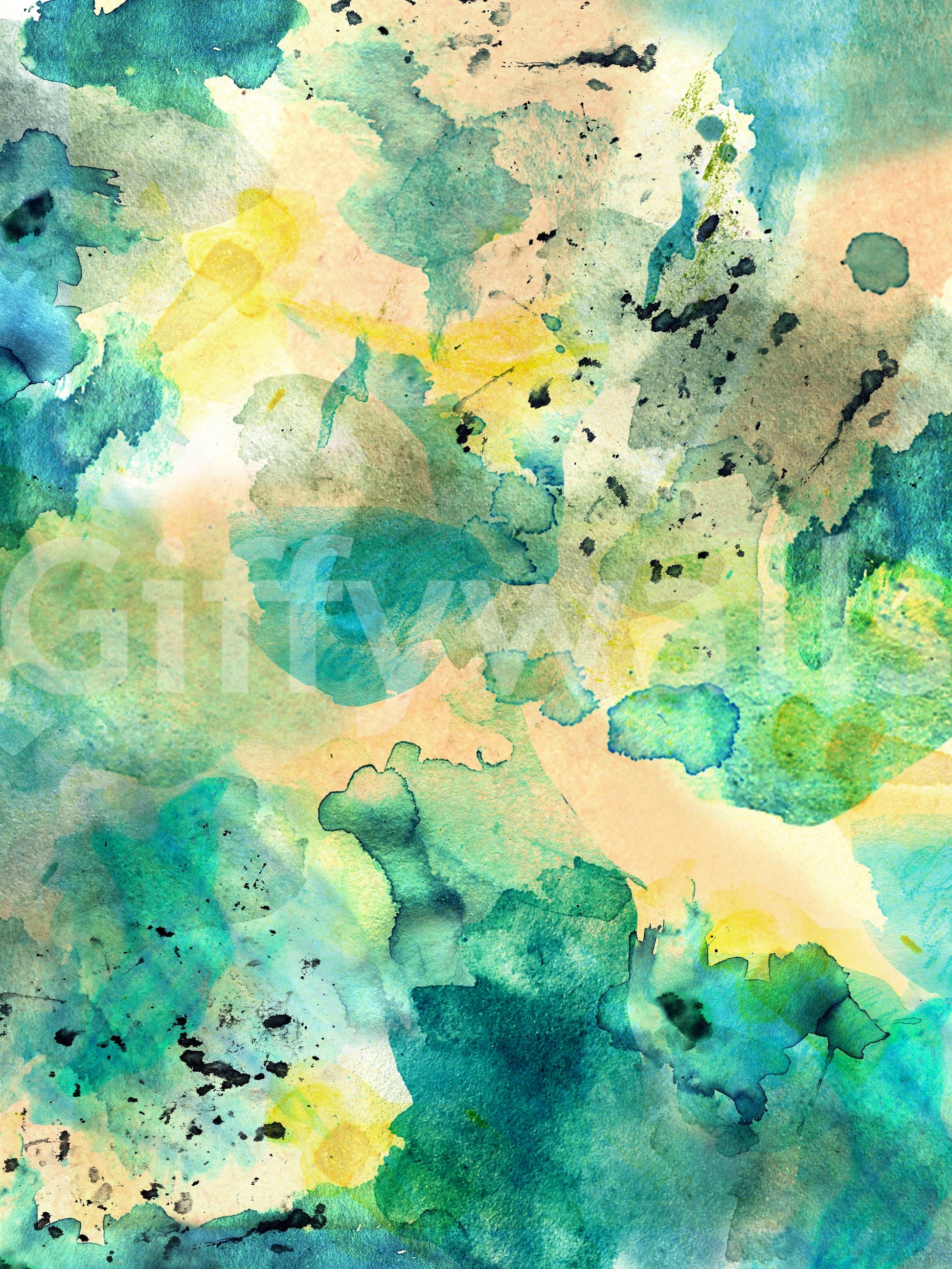 A high-quality serene ocean wall mural for walls.