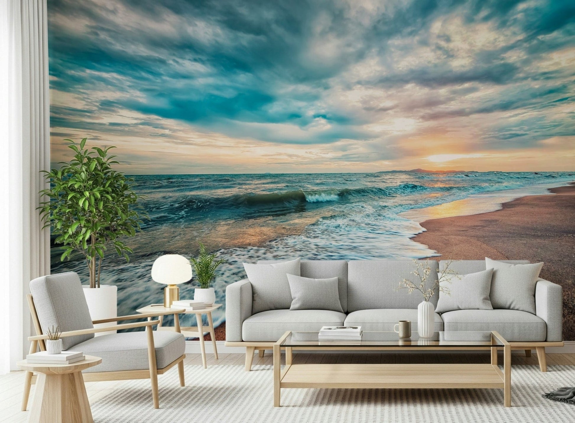 Ocean Hues Wall Mural