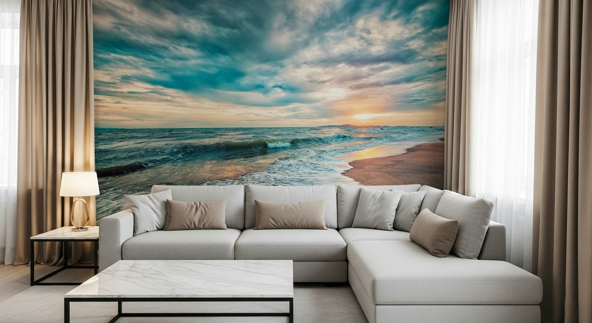 Ocean Hues Wall Mural