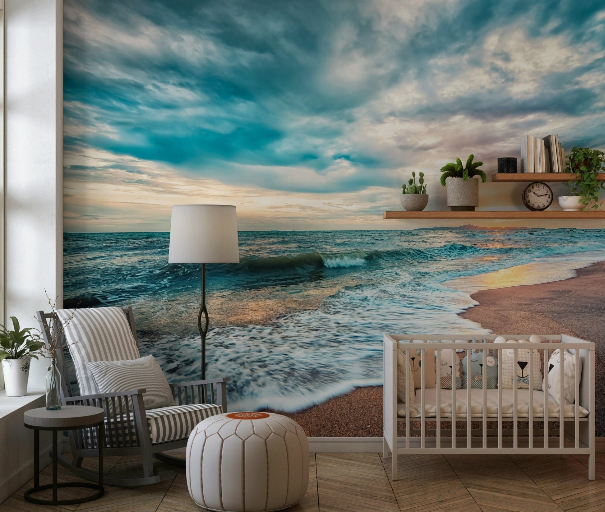 Ocean Hues Wall Mural