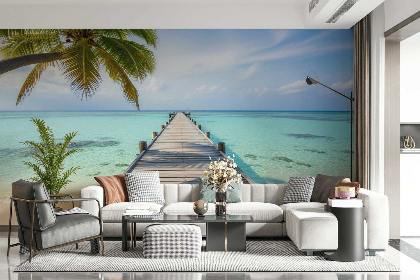 Ocean Pier Dream Wall Mural