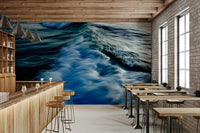 A graceful subtle pattern wall mural in cool, natural tones.

