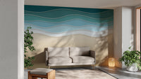 Vibrant ocean mural style
