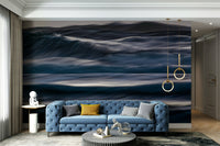 A detail shot of the flowing lines in the wallpaper.

