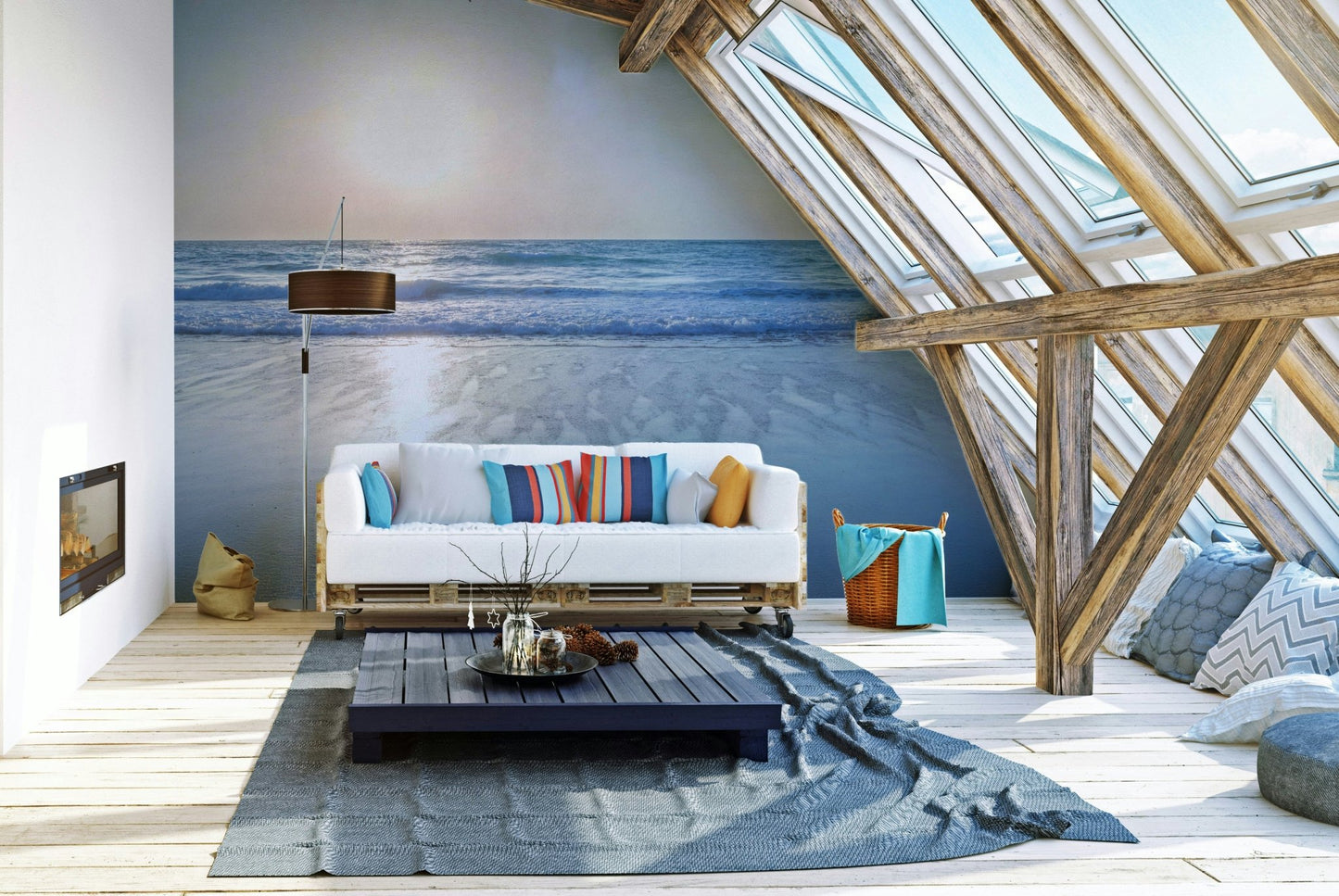 The design has a layered look, showing a long view of the water.

