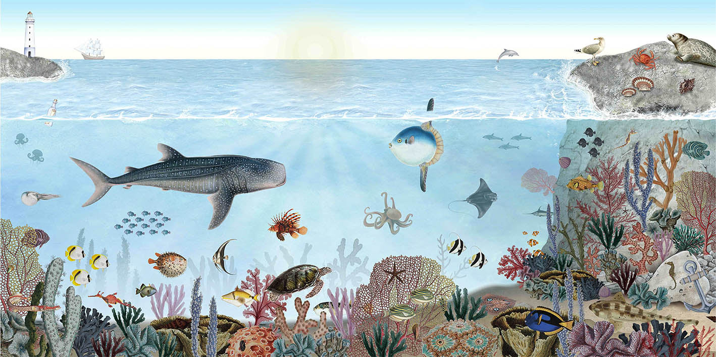 Ocean Lookbook wallpaper wall murals in your room — zoomed