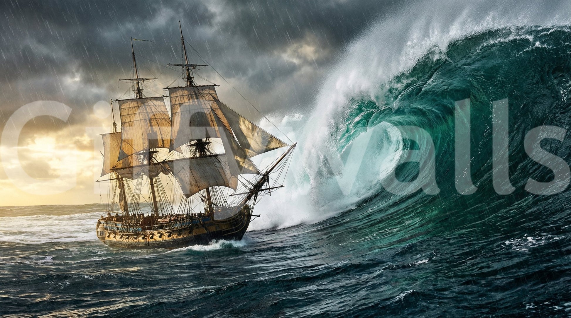 Ocean's Challenge Wall Mural