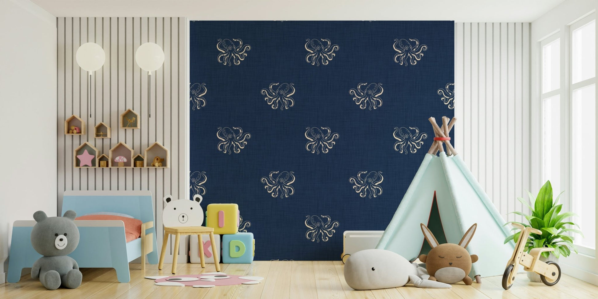Wallpaper for walls with mythic ocean theme
