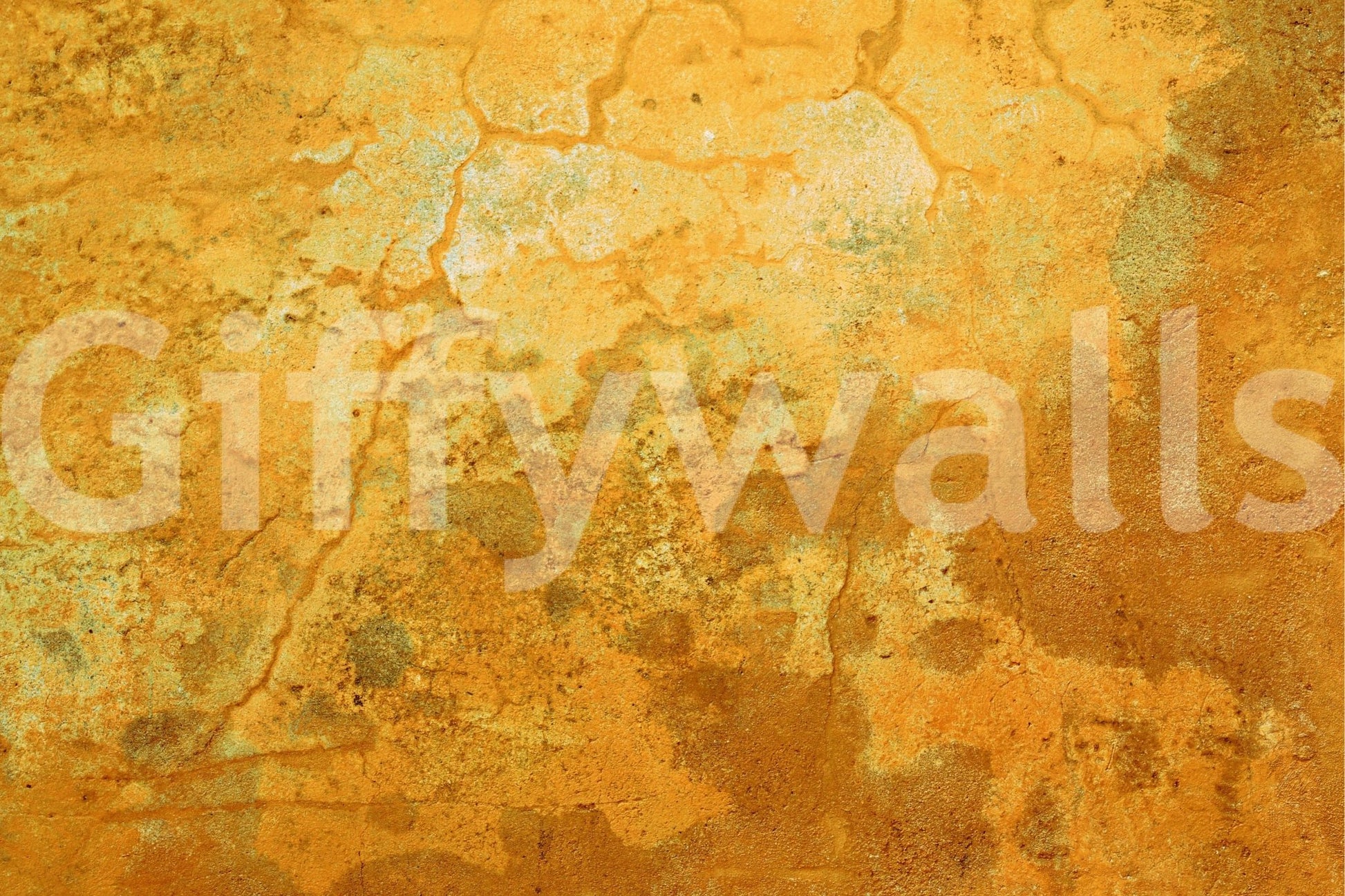 Rough aged surface wall mural in ochre and rust