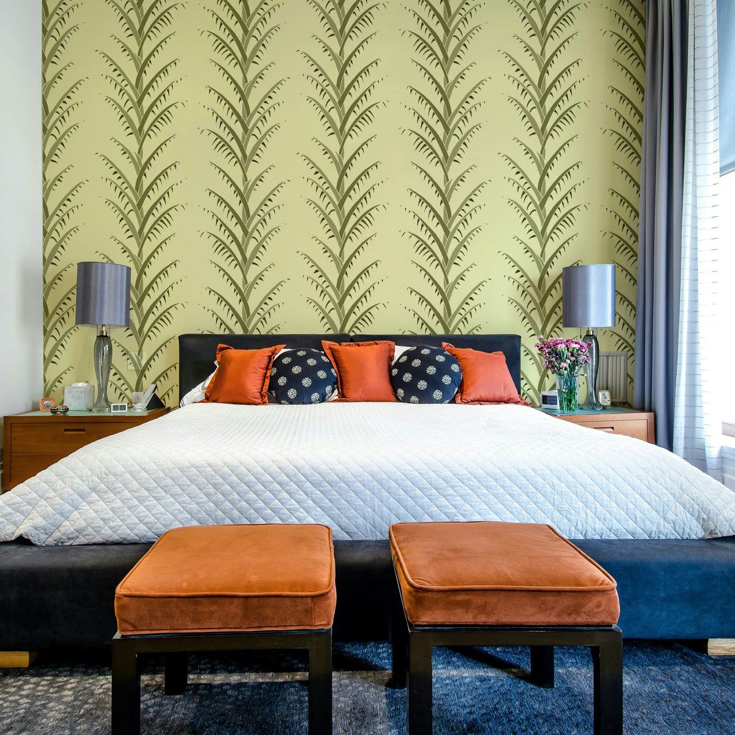 elegant and soothing green wall art

